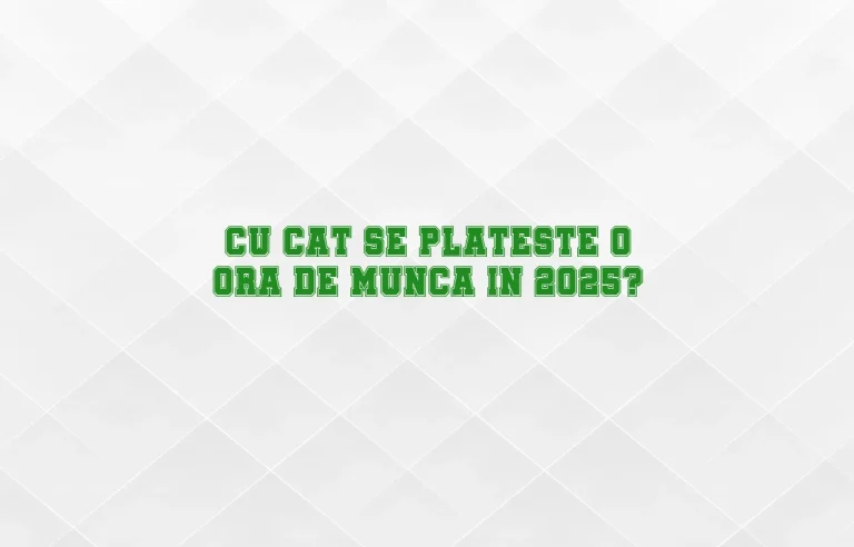 cu cat se plateste o ora de munca 2025