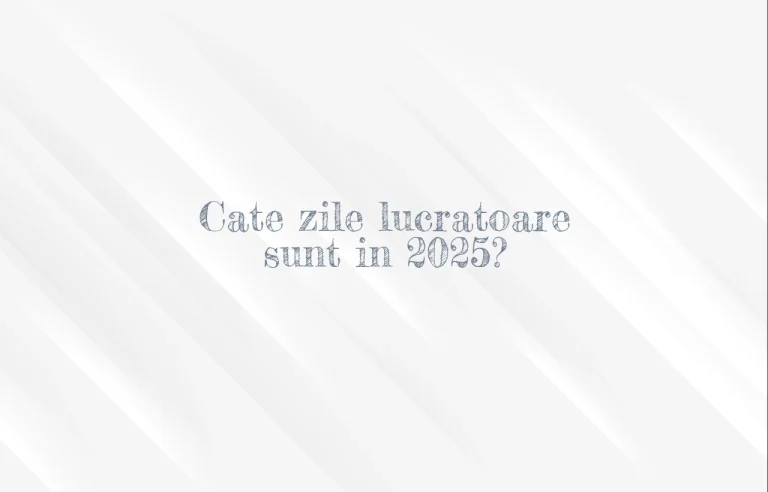cate zile lucratoare sunt in 2025