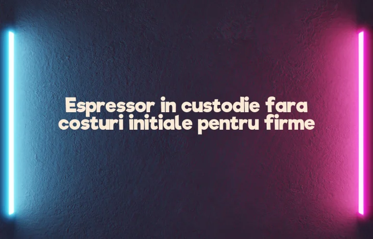Espressor in custodie fara costuri initiale pentru firme